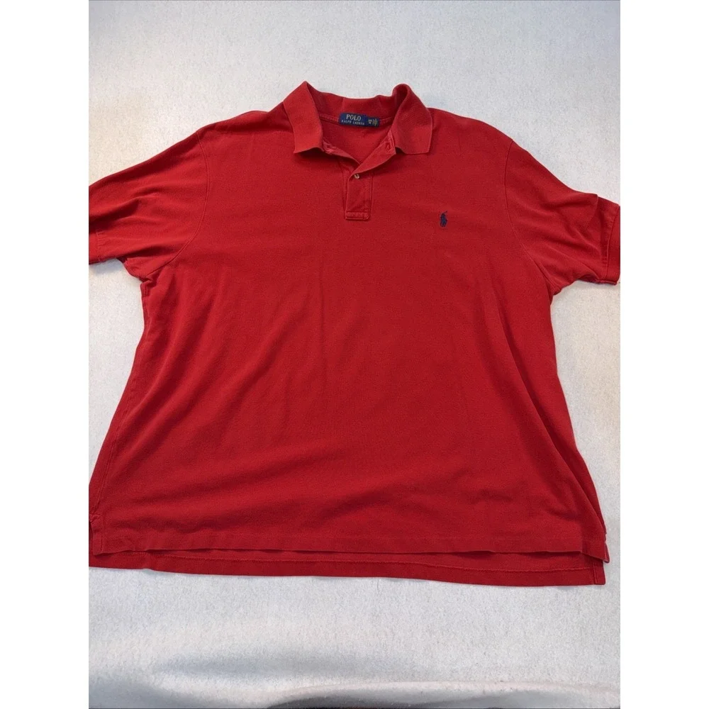 Set Of 3 Ralph Lauren Shirt Mens Size 3XB Blue Short Sleeve Polo Casual Golf‎